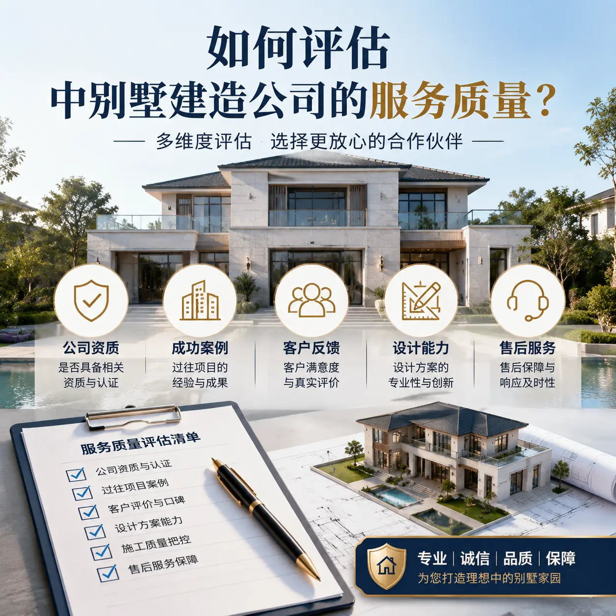 如何评估 贞丰 中别墅建造公司的服务质量?