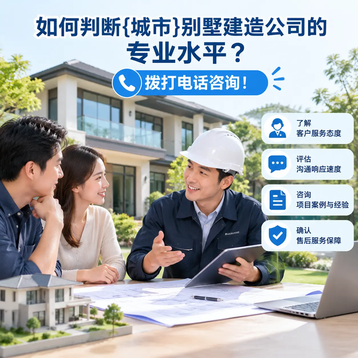 如何判断贞丰别墅建造公司的专业水平？拨打电话咨询！